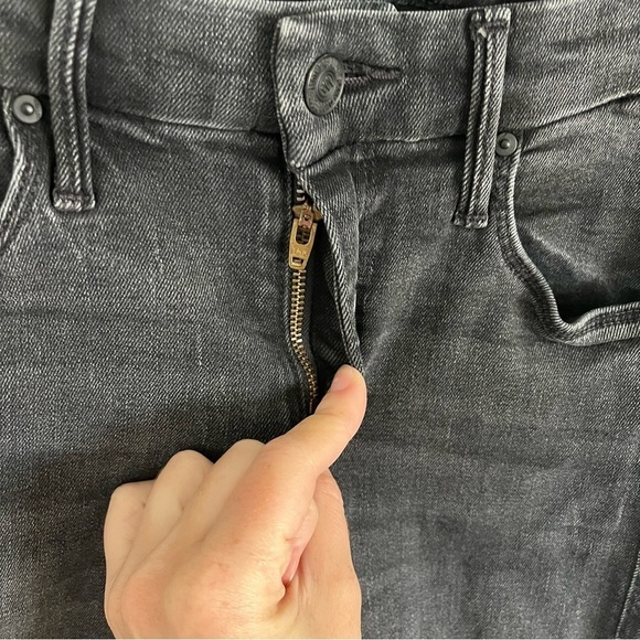 MOTHER x REVOLVE High Waisted Looker Ankle Fray in Night Hawk - Picture 7 of 14